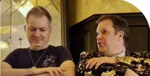 Team members in conversation