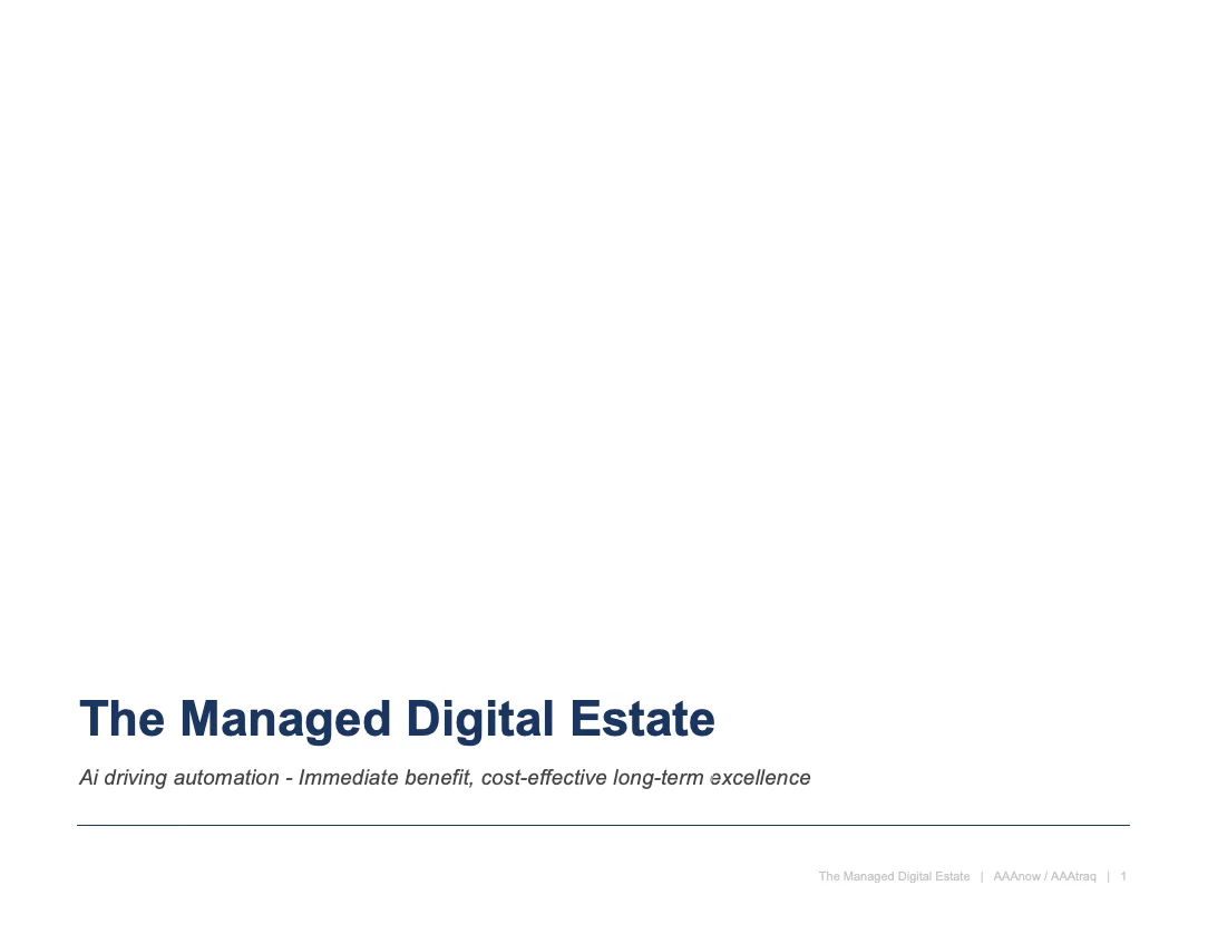 The Managed Digital Estate whitepaper cover page