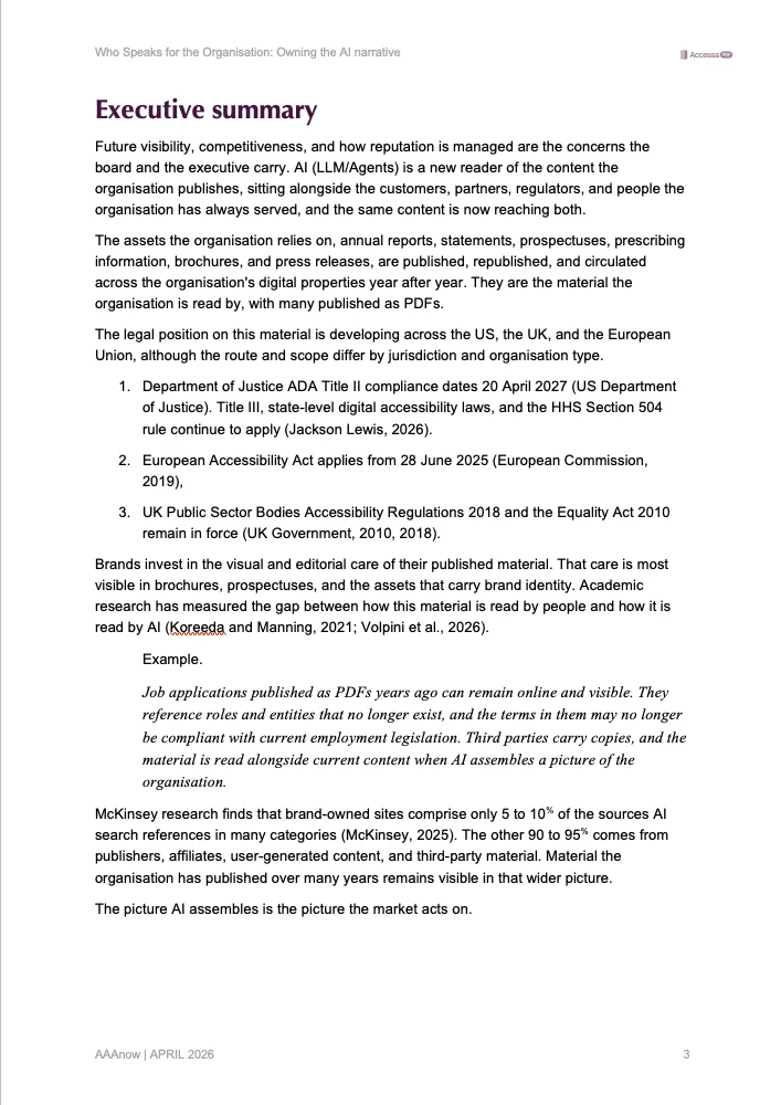 Whitepaper page 3: Executive summary